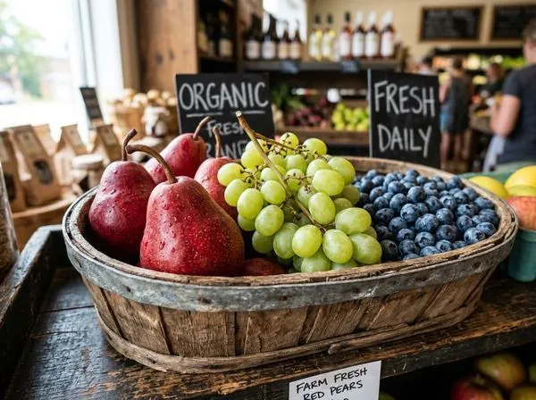 Produce display at grocer