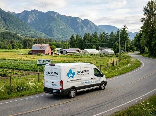 Emission free delivery van